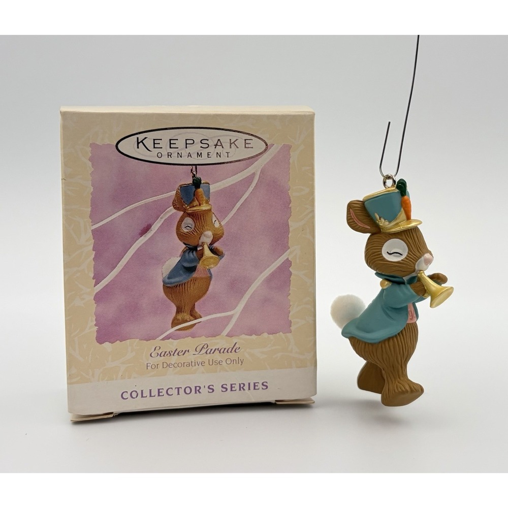 Hallmark Keepsake Ornament Easter Parade Bunny Trumpet 1994 3rd Series Vintage
